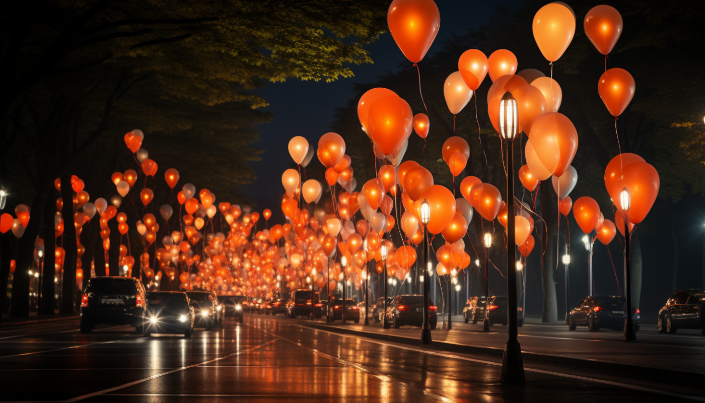 Les ballons publicitaires et la nuit : utilisation de l'éclairage pour un impact accru
